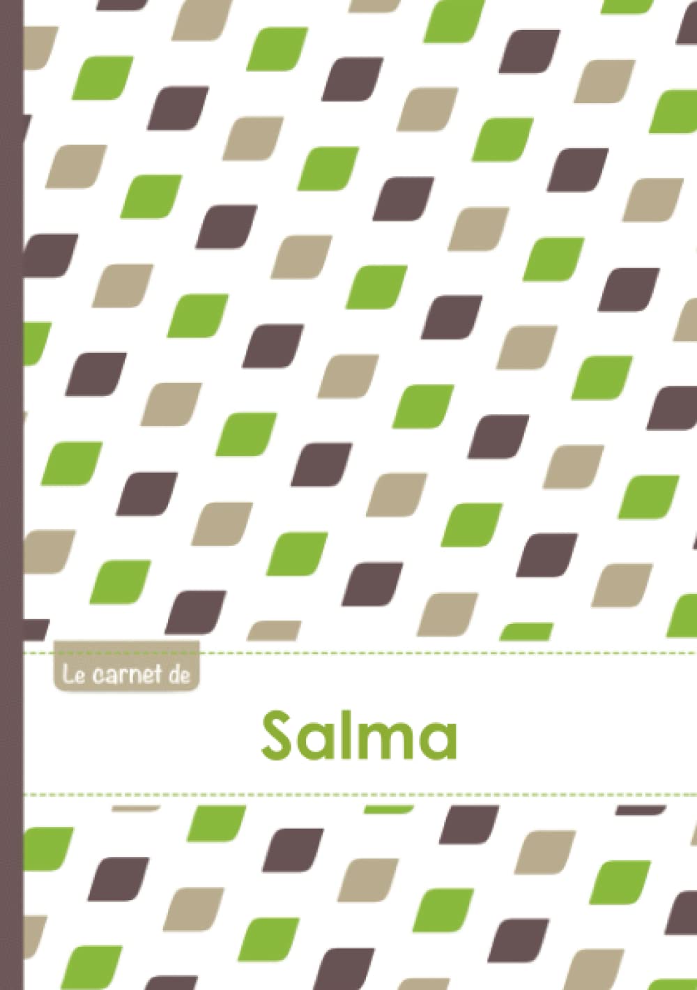 Le carnet de Salma: Le carnet de Salma - Lignes, 96p, A5 - Pe´tales Vert Taupe Gris book
