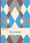 Le carnet de Romane : Lignes, 96p, A5 : Jacquard Bleu Gris Taupe Children's books