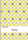 Le carnet de Tony : Lignes, 96p, A5 : Carré Poussin Gris Taupe book