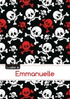 Le carnet d'Emmanuelle : Petits carreaux, 96p, A5 : Têtes de mort book