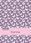 Le cahier de Karine : Séyès, 96p, A5 : Papillons Mauve book
