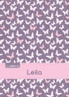 Le cahier de Leila : Séyès, 96p, A5 : Papillons Mauve book