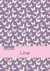 Le cahier de Line : Séyès, 96p, A5 : Papillons Mauve book