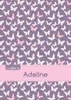 Le cahier d'Adeline : Blanc, 96p, A5 : Papillons Mauve book