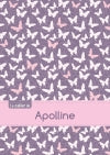 Le cahier d'Apolline : Blanc, 96p, A5 : Papillons Mauve book
