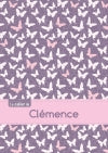 Le cahier de Clémence : Blanc, 96p, A5 : Papillons Mauve book