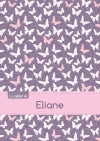 Le cahier d'Eliane : Blanc, 96p, A5 : Papillons Mauve book