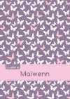 CAHIER MAIWENN BLANC,96P,A5 PAPILLONSMAUVE book