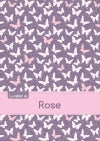 CAHIER ROSE BLANC,96P,A5 PAPILLONSMAUVE book