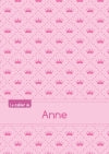 Le cahier d'Anne : Petits carreaux, 96p, A5 : Princesse book