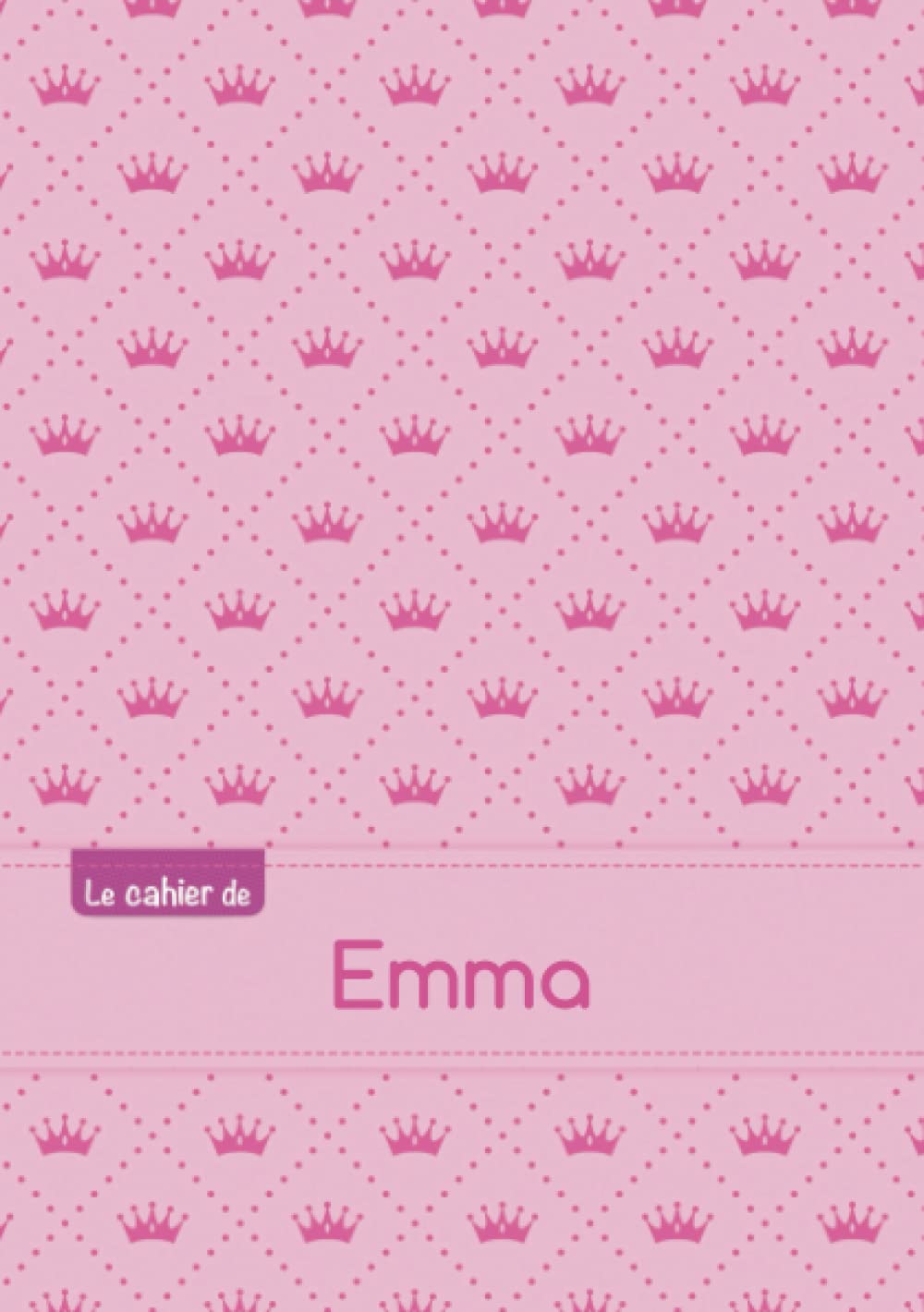 Le cahier d'Emma: Le cahier d'Emma - Petits carreaux, 96p, A5 - Princesse book