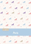 Le cahier d'Ava : Blanc, 96p, A5 : Chevaux book