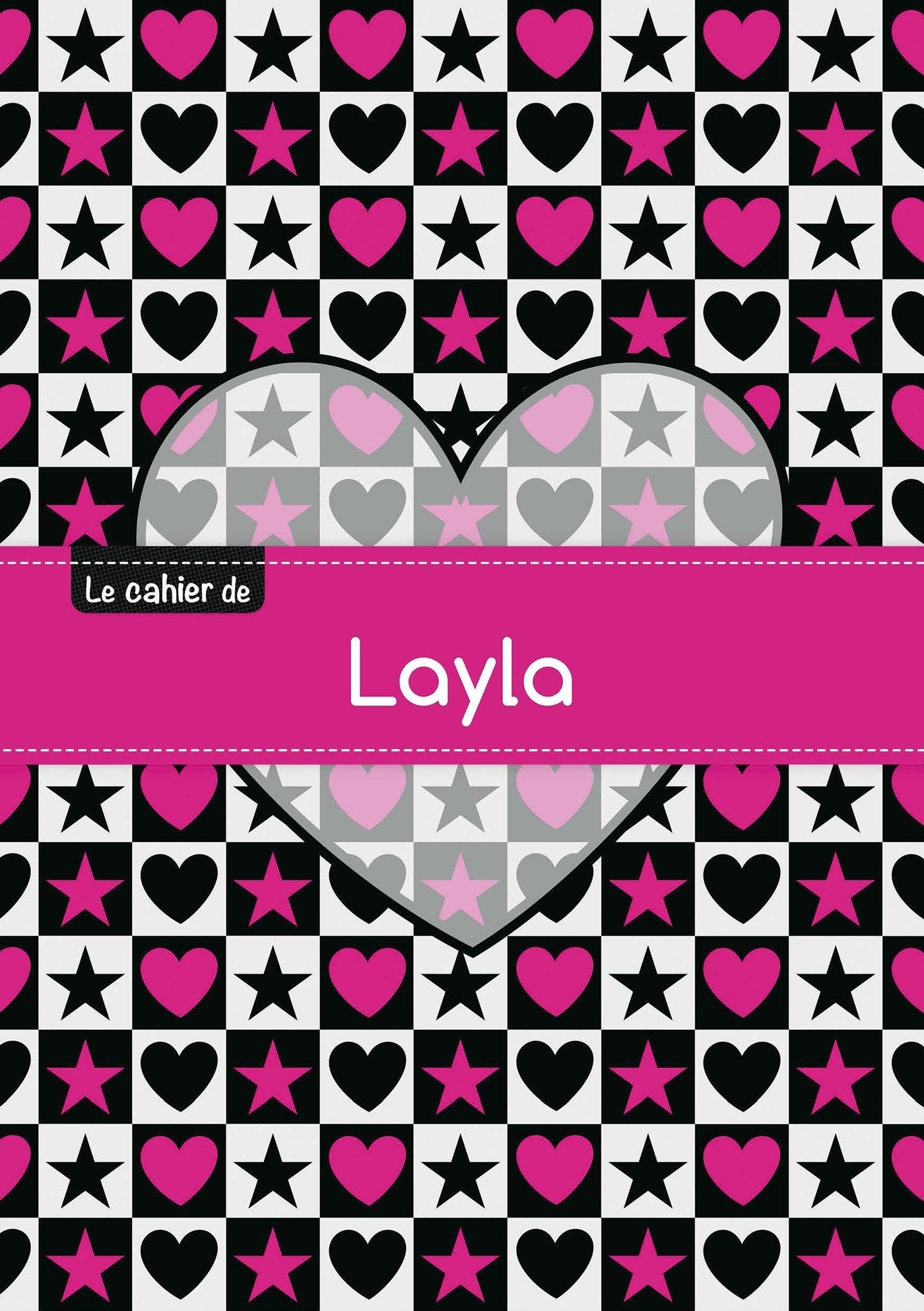 Le cahier de layla: Le cahier de layla - blanc, 96p, a5 - c - ur et étoile Children's books