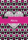 Le cahier d'Alicia : Blanc, 96p, A5 : C ur et étoile book