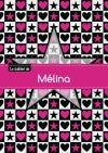 CAHIER MELINA BLANC,96P,A5 ETOILEETCoeUR book