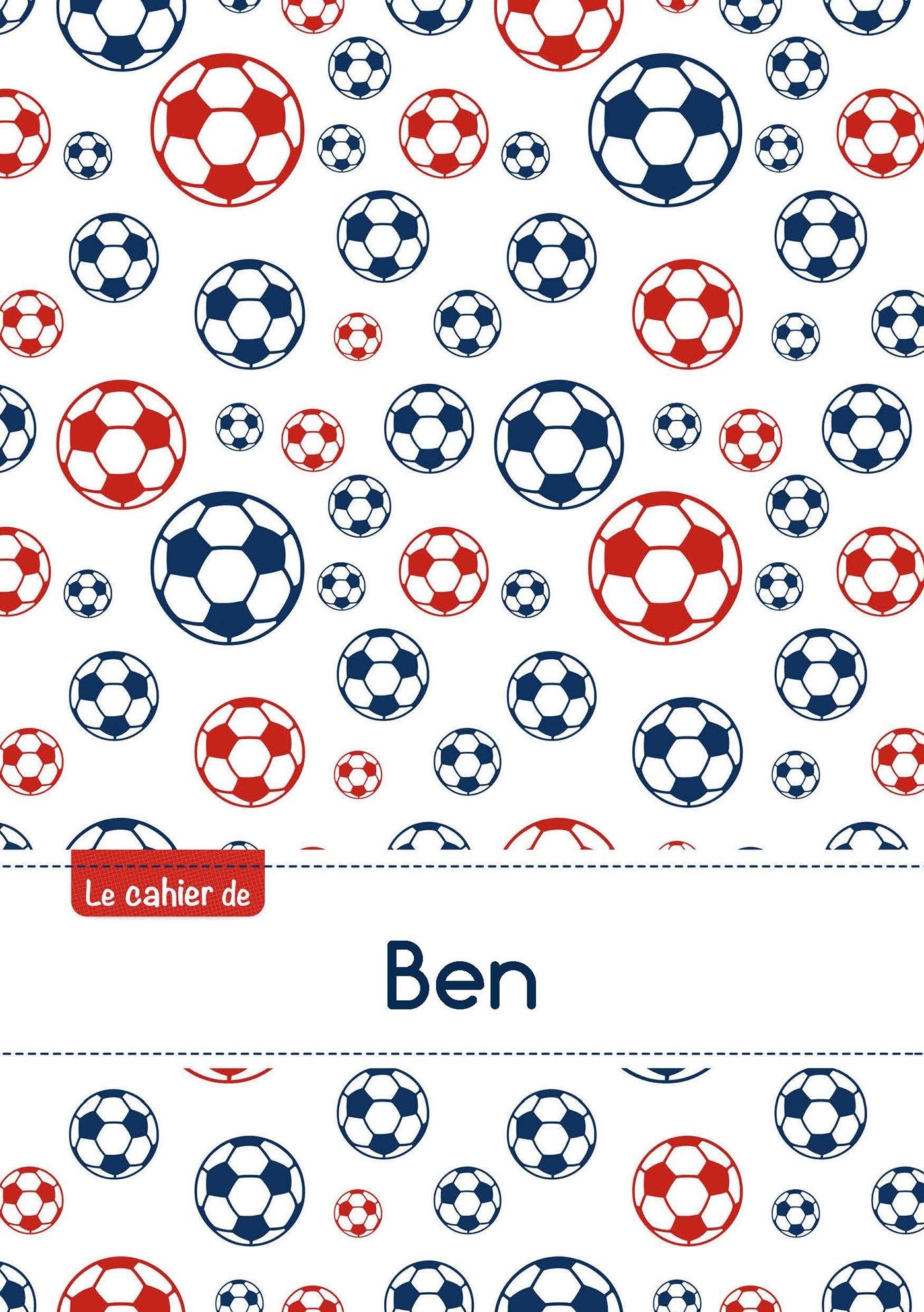 Le cahier de Ben - Blanc, 96p, A5 - Football Paris book