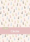 Le cahier de Cécile : Petits carreaux, 96p, A5 : Chats book