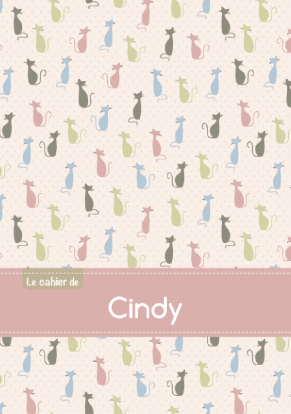 Le cahier de Cindy: Le cahier de Cindy - Petits carreaux, 96p, A5 - Chats book
