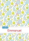 Le cahier d'Emmanuel : Petits carreaux, 96p, A5 : Tennis book