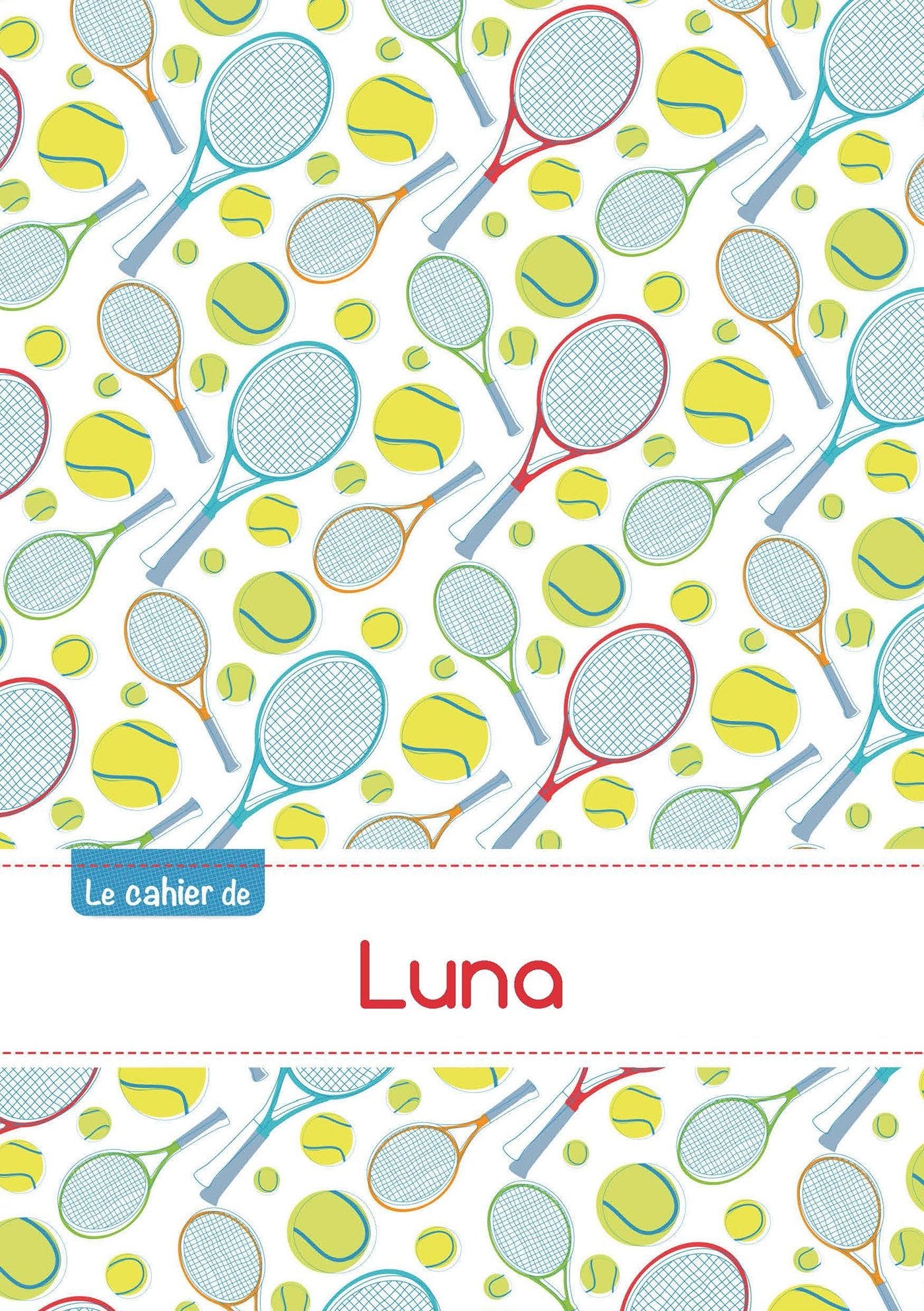 Le cahier de luna: Cahier luna - Blanc,96p,A5 - Tennis Children's books