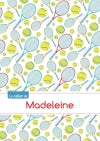 CAHIER MADELEINE BLANC,96P,A5 TENNIS book