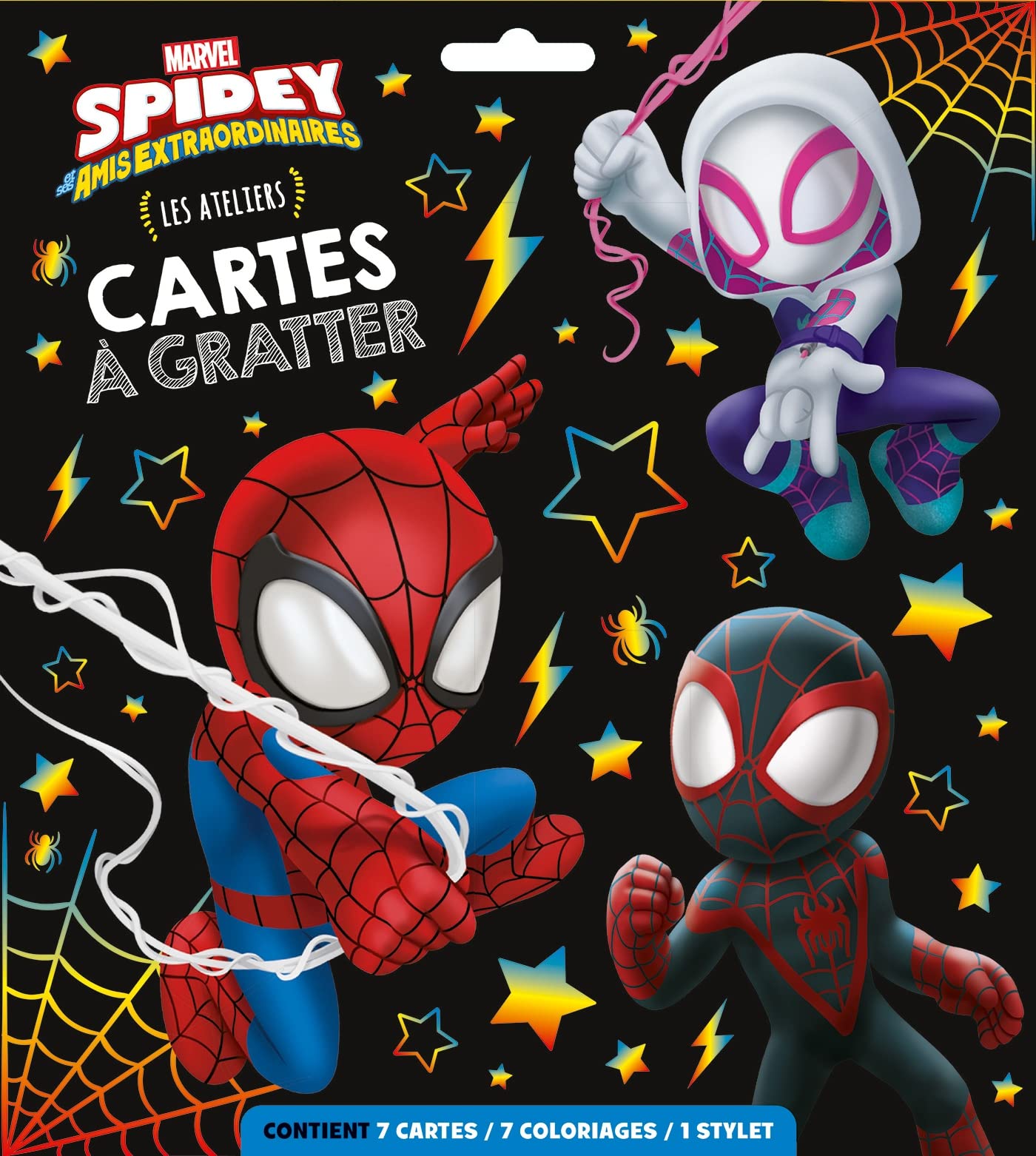 SPIDEY ET SES AMIS EXTRAORDINAIRES - Ateliers Disney - Pochette plate - Cartes à gratter - MARVEL book