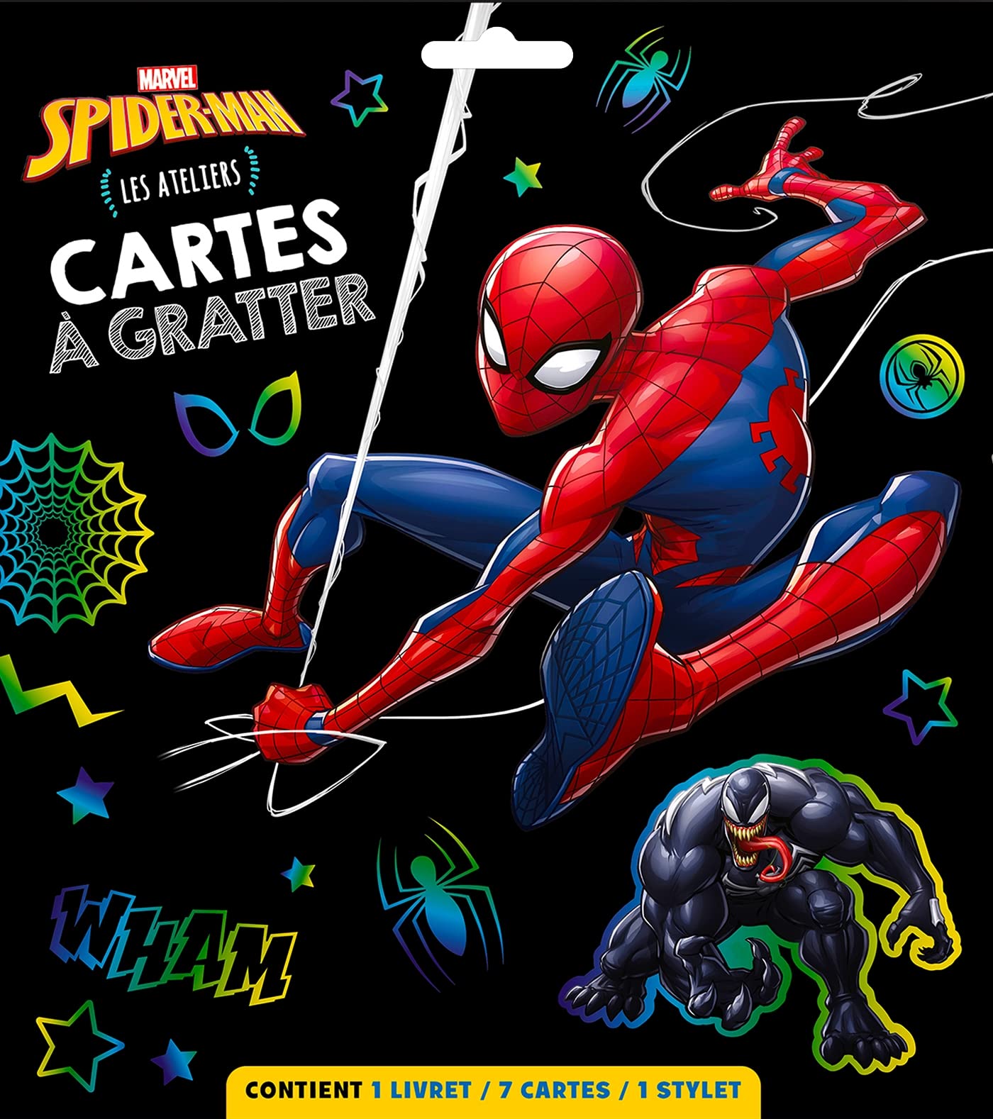 SPIDER-MAN - Ateliers Disney - Pochette plate - Cartes à gratter - Marvel book
