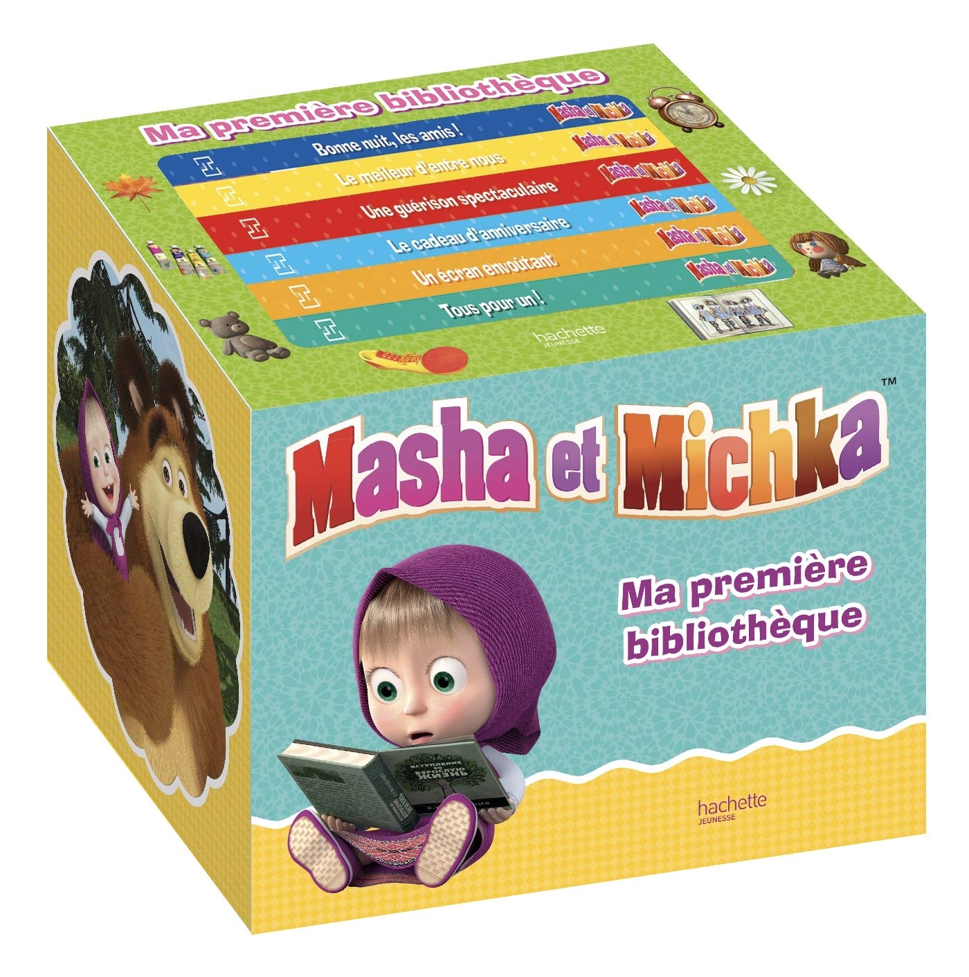 Masha et Michka - Ma première bibliothèque: Coffret en 6 volumes : Bonne nuit, les amis ! ; Le meilleur d'entre nous ; Une guérison spectaculaire ; Le ... ; Un écran envoûtant ; Tous pour un ! Children's books