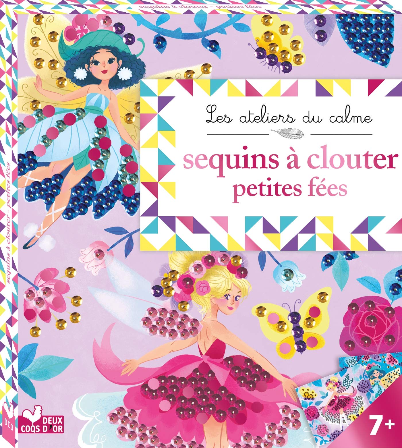 Sequins à clouter fées - boîte avec accessoires: 2 tableaux à compléter avec 700 petis clous et 700 sequins Non-fiction