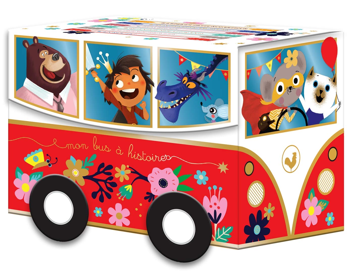 Le bus à histoires - coffret avec 6 livres book