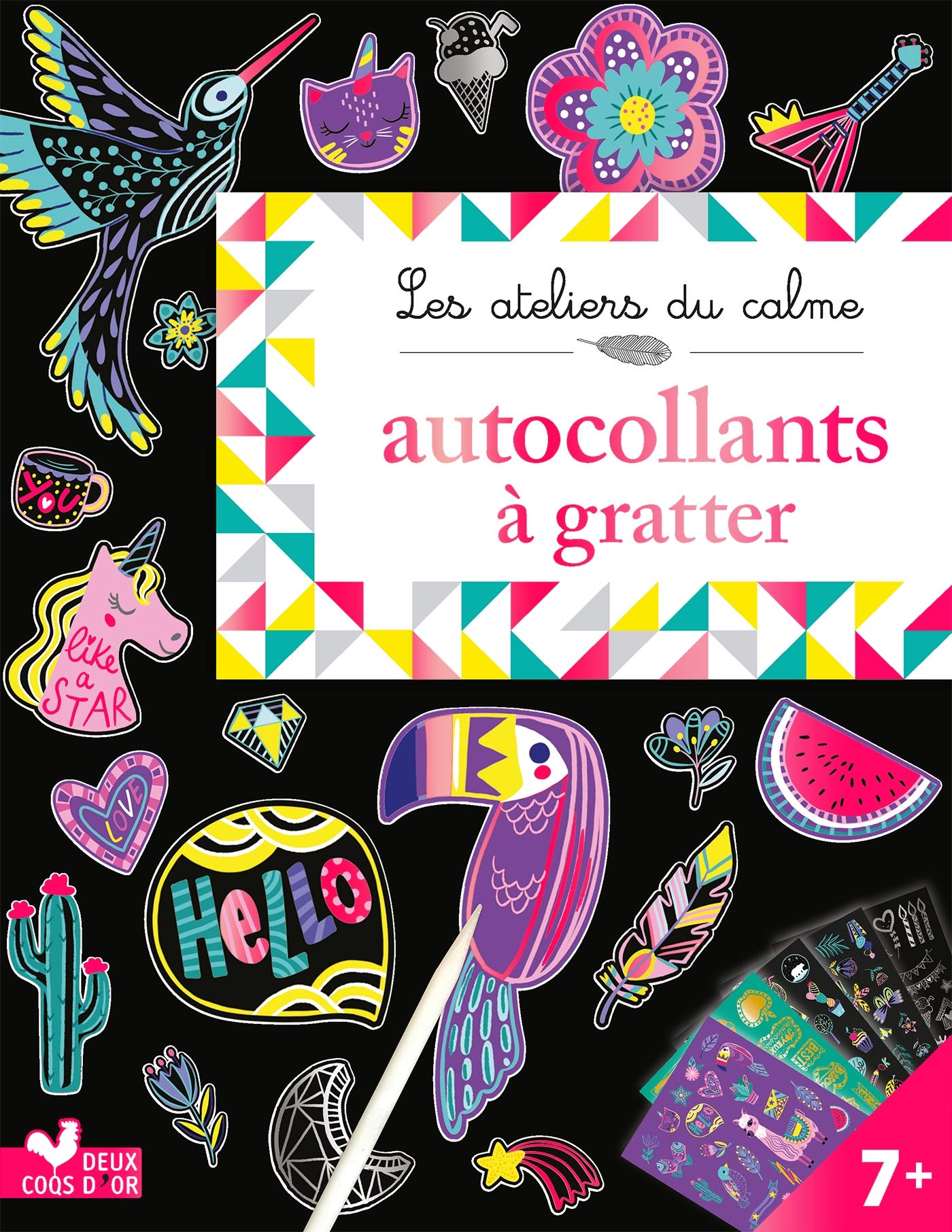 Autocollants à gratter - pochette avec accessoires: Avec plus de 250 autocollants à gratter, des modèles et 1 stylet Tiptoi & Games