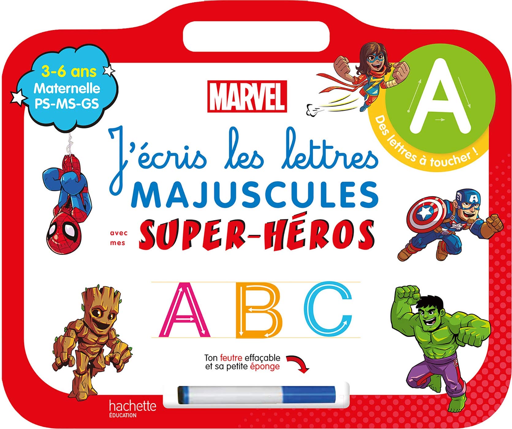 Disney - Mes super-héros Marvel - Ardoise J'écris les lettres majuscules (3-6 ans) book