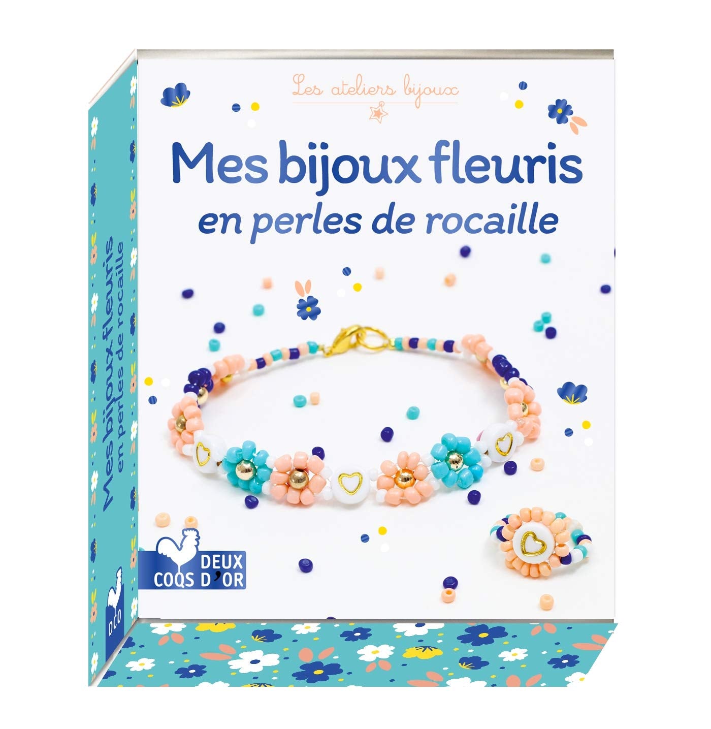 Mes bijoux fleuris en perles de rocaille - mini boîte avec accessoires book