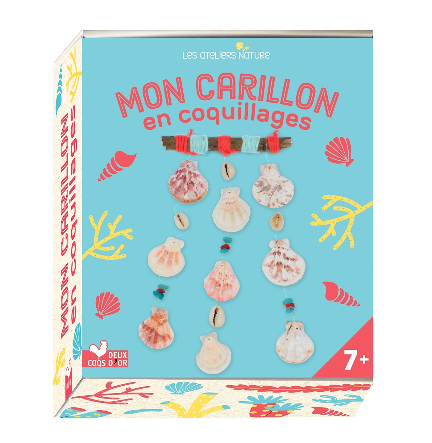 Mon carillon en coquillages - mini coffret avec accessoires book