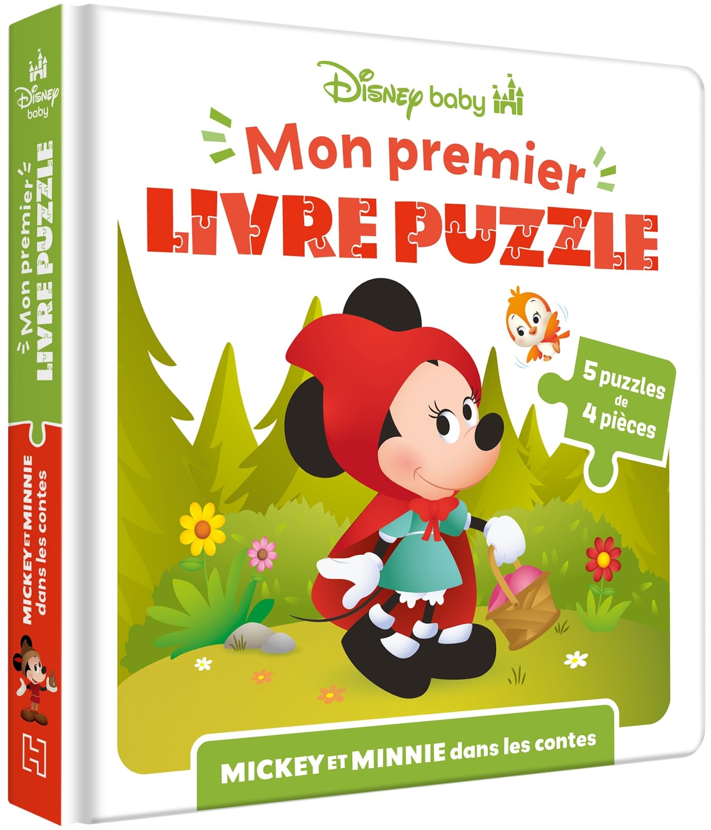 DISNEY BABY - Mon Premier livre puzzle - 4 pièces - Mickey et Minnie dans les contes: 5 puzzles de 4 pièces Parents & Children