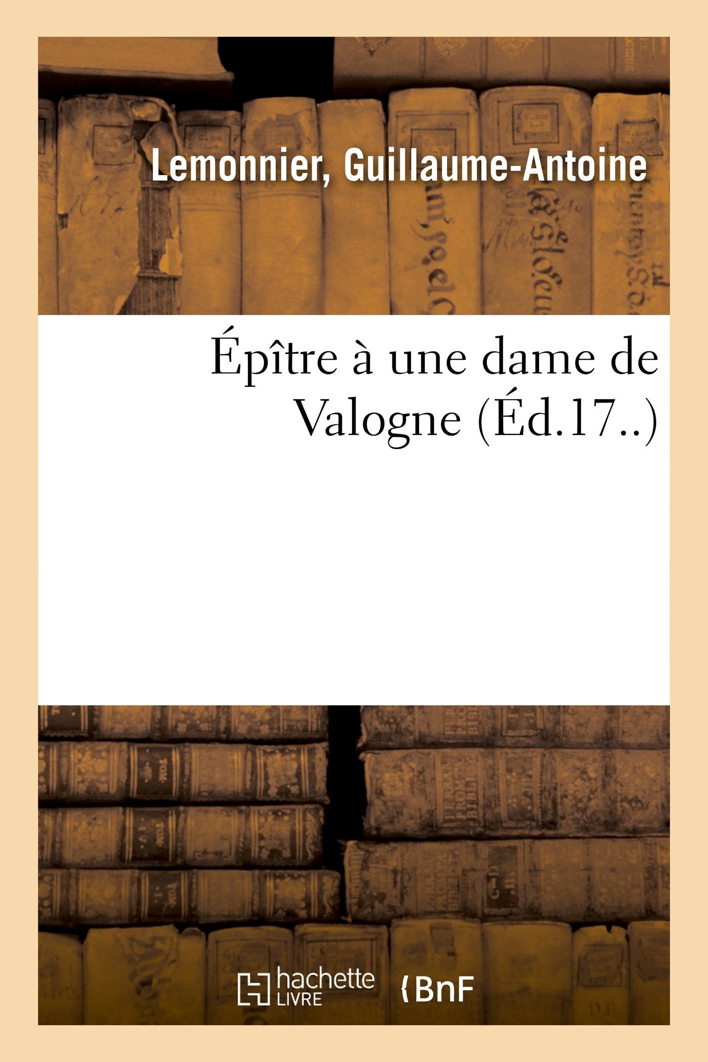 Épître à une dame de Valogne book