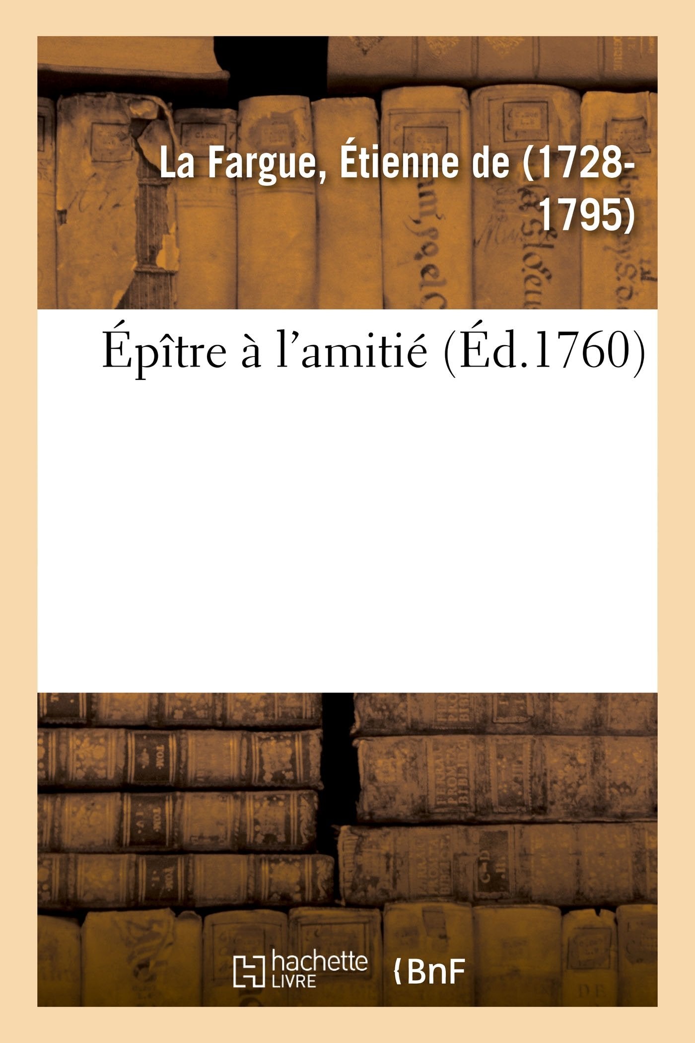 Épître à l'amitié book