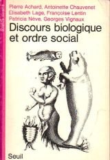 Discours biologique et ordre social book