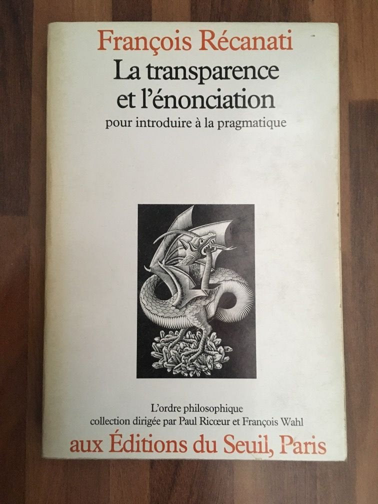 La Transparence et l'énonciation : pour introduire à la pragmatique book