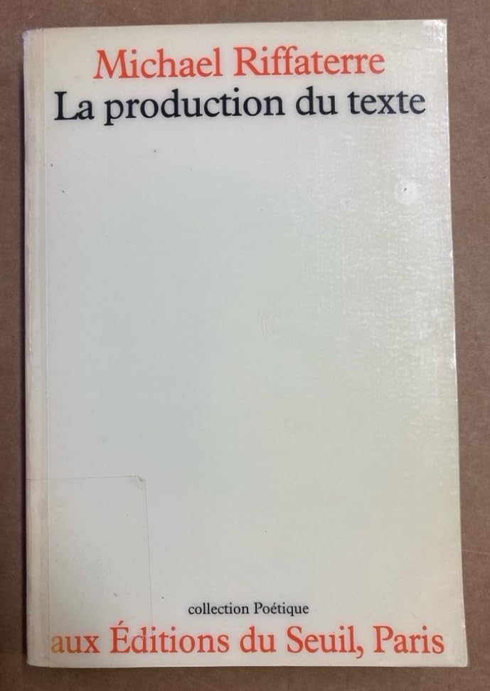 Product Image: La Production du texte