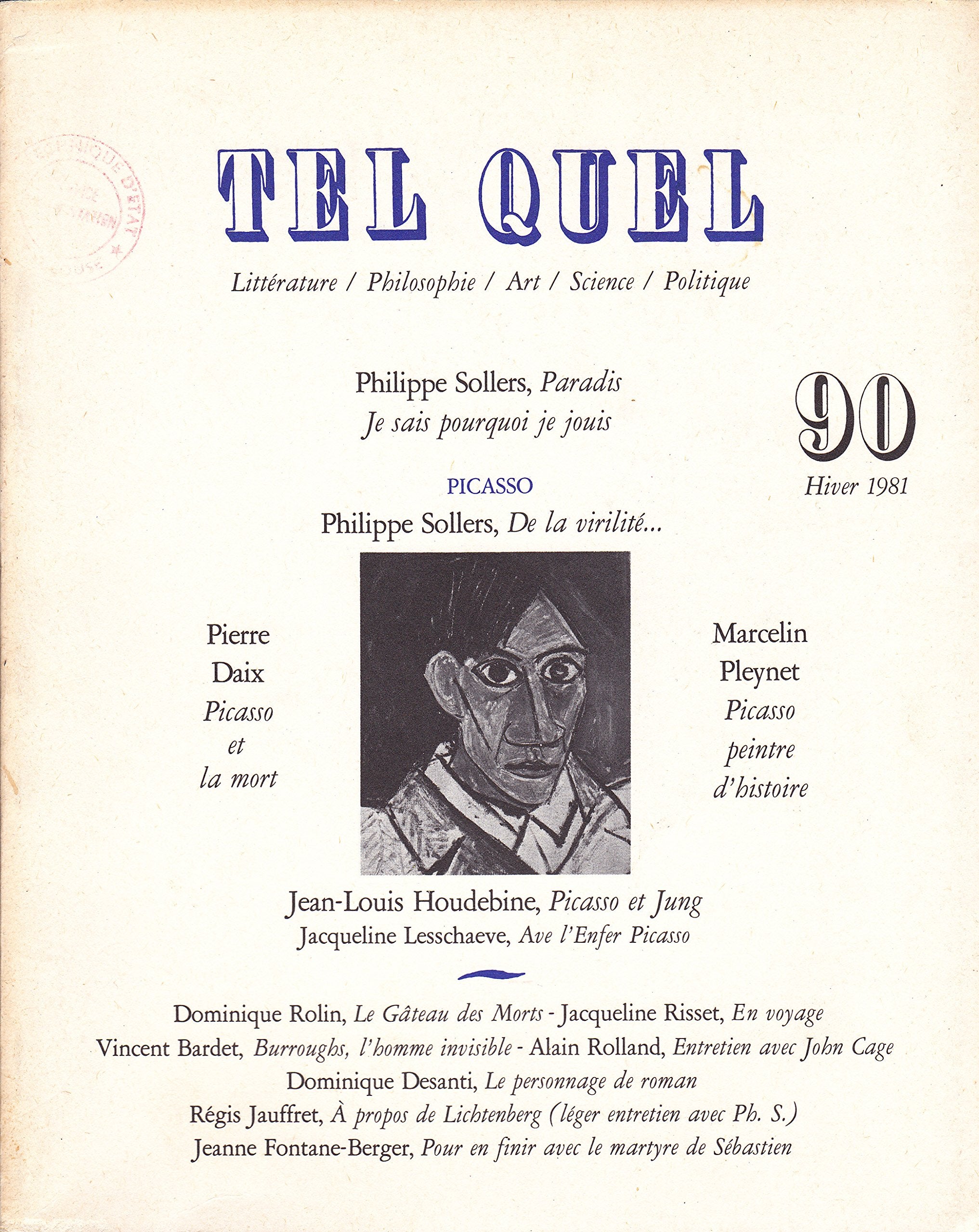 Tel Quel, n° 90: Picasso Books