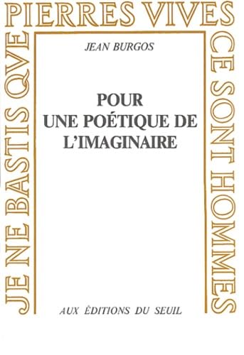 Pour une poétique de l'imaginaire Books
