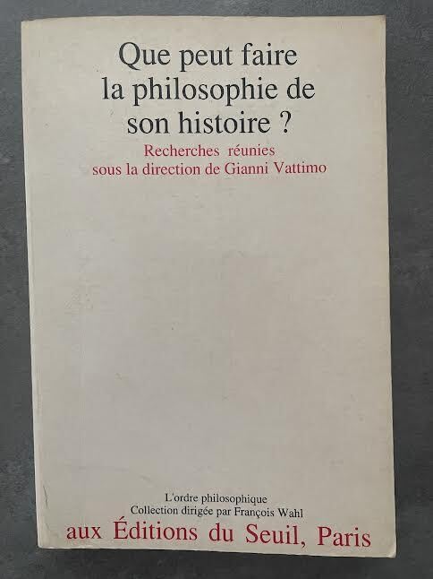 Que peut faire la philosophie de son histoire ? : recherches Philosophy