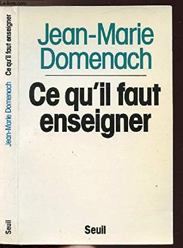 Ce qu'il faut enseigner : pour un nouvel enseignement général dans le secondaire Essays & Short Stories