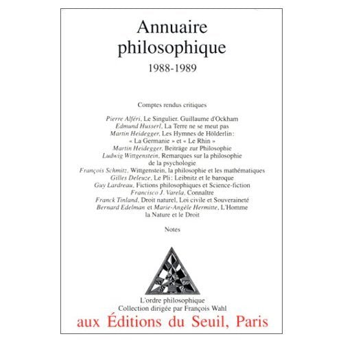 Annuaire philosophique : 1988-1989 book