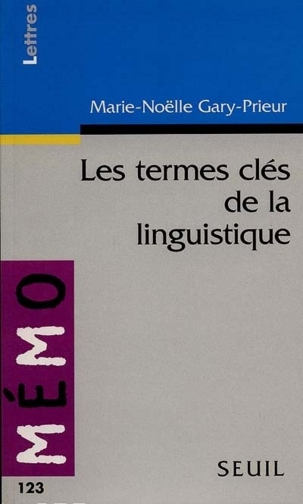 Les termes clés de la linguistique book