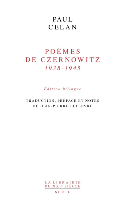 Product Image: Poèmes de Czernowitz (1938-1945)