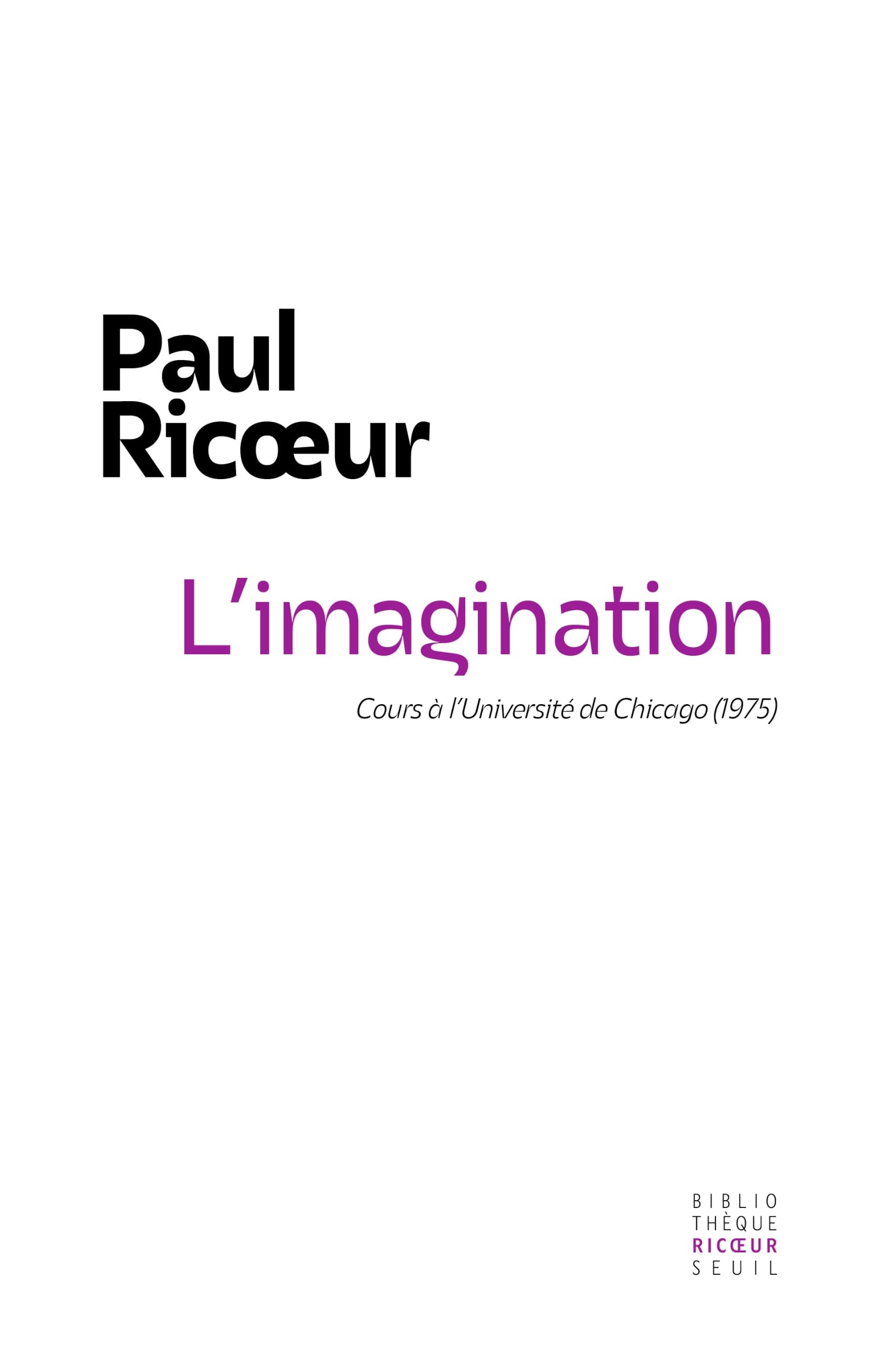 L'Imagination: Cours à l'Université de Chicago (1975) book