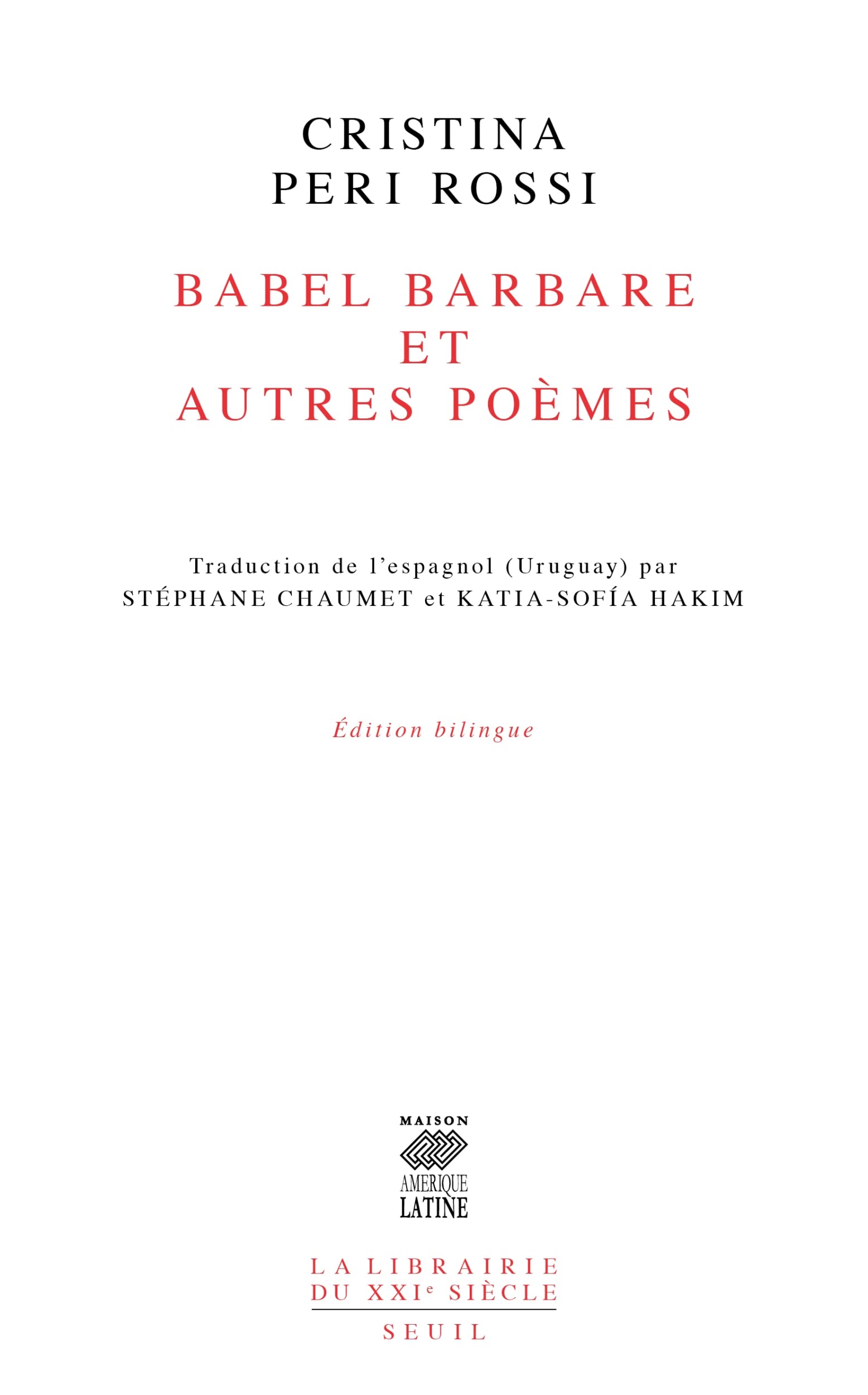 Babel barbare et autres poèmes Poetry
