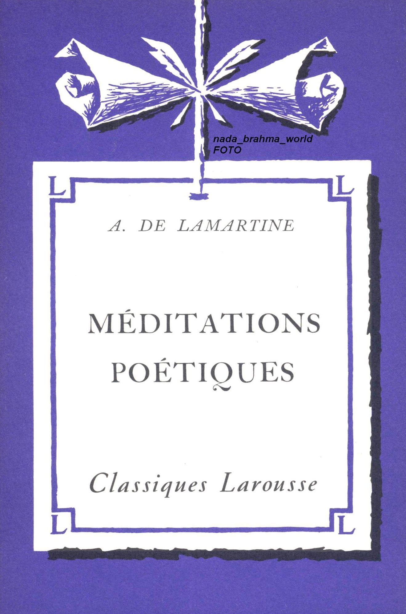 Méditations poétiques. Choix de Poemes Books